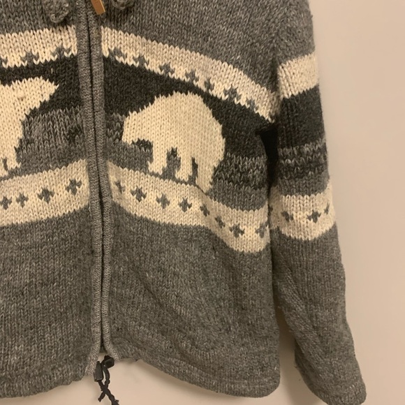 kyber Outerwear Wool Zip-Up Sweater - Size small - Picture 9 of 12